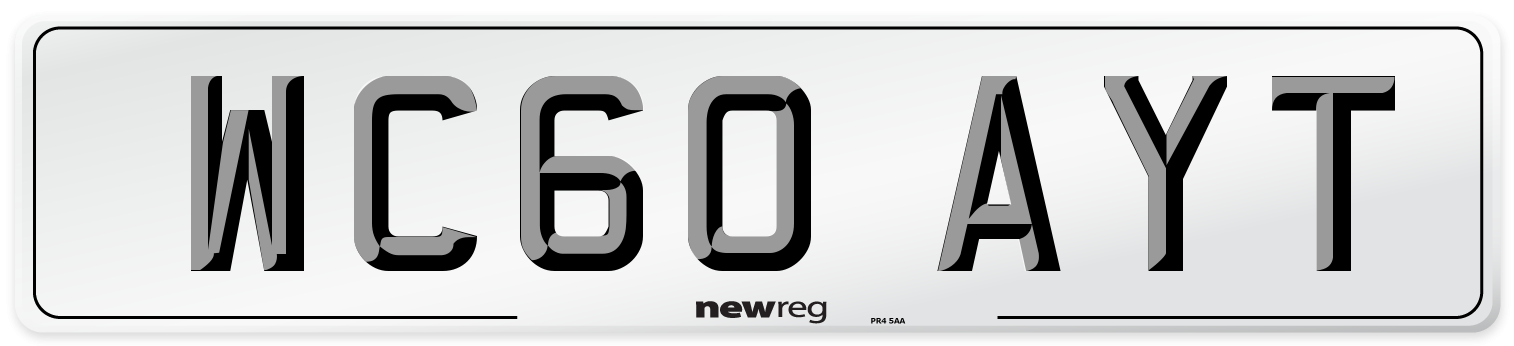 WC60 AYT Number Plate from New Reg